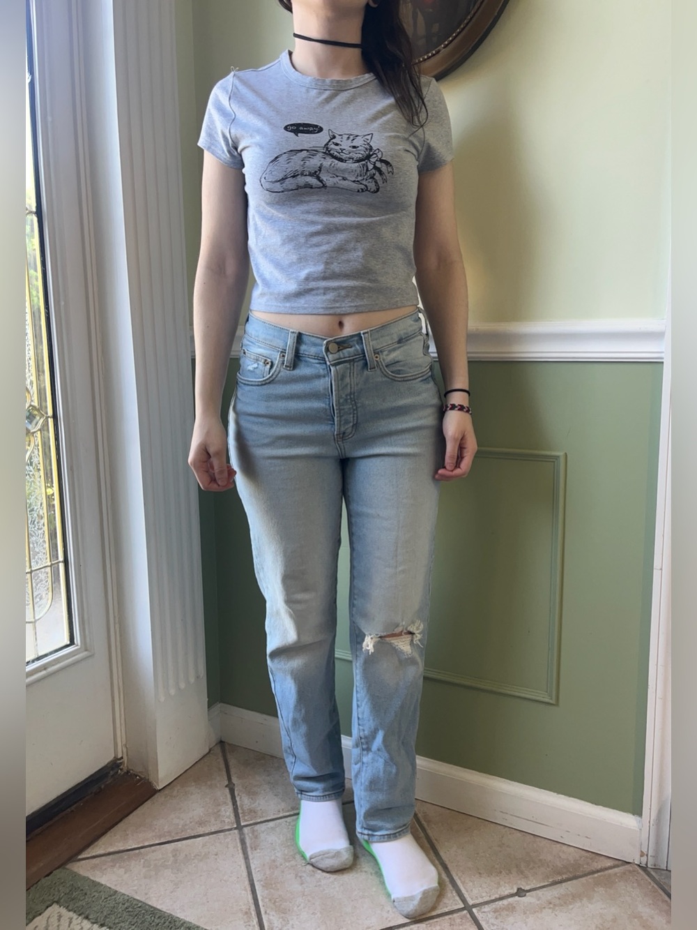 Universal Thread Mid Rise 80’s Slim ripped jeans